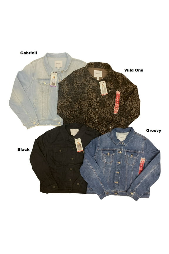 Women's Sarah Button Up Lightweight Stretch Denim Jacket (Wild One, S)