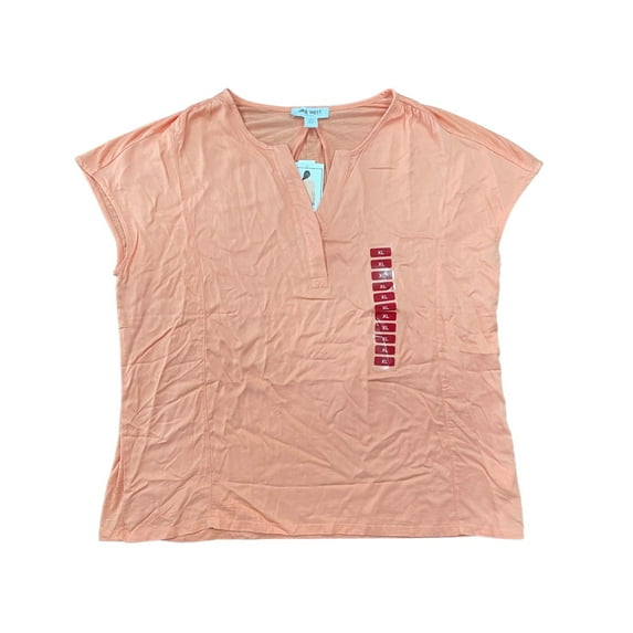 Nine West Women's Short Cap Sleeve V-Neck Fashion Top