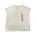 thumbnail image 1 of Nine West Women's Short Cap Sleeve V-Neck Fashion Top (White, XL), 1 of 2
