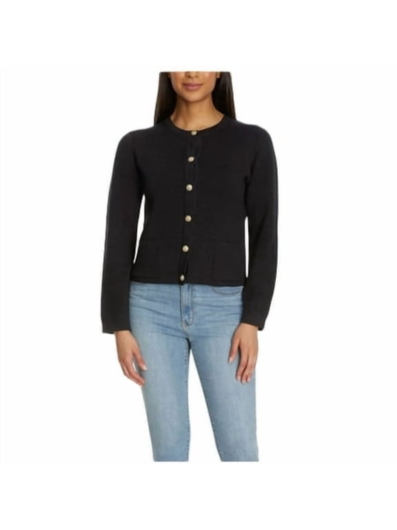 Women's Spring Cardigan, Black XX-Large