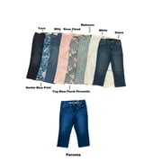 Nine West Womens Stretch Relaxed Leg Chrystie Capri Pants Denim Blue Print, 6