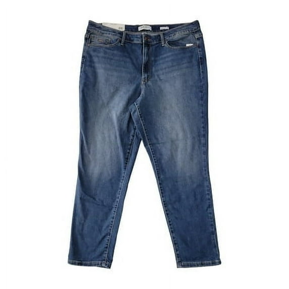 Nine West Women's Twill Slim Fit Gramercy Crop Jean (Dark Wash, 14)