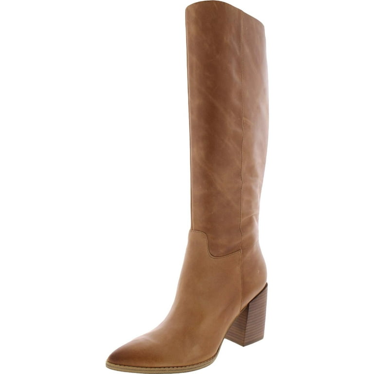Nine West Womens Brixe Pointed Toe Leather Knee High Boots Walmart