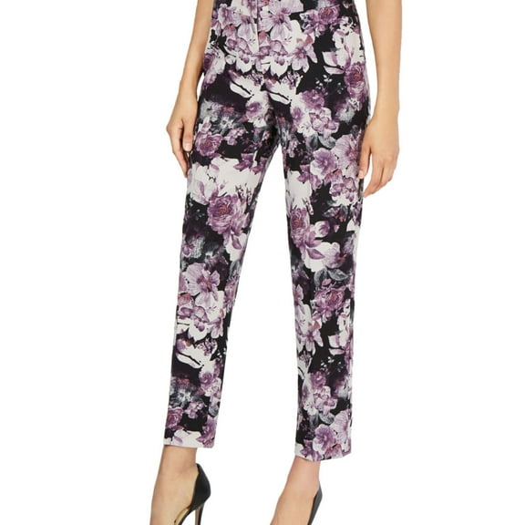 Nine West Womens Crepe Casual Trouser Pants, Purple, 12