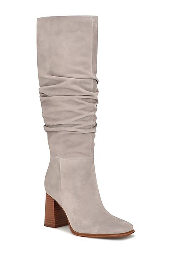 Womens DOMAEY Suede Square Toe Knee-High Boots