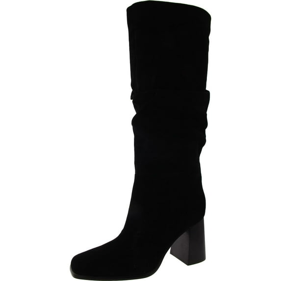Nine West Womens DOMAEY Suede Square Toe Knee-High Boots