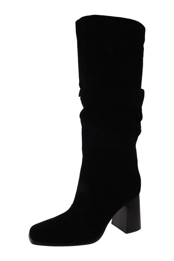 Womens DOMAEY Suede Square Toe Knee-High Boots