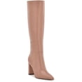 thumbnail image 1 of Nine West Womens Danee Solid Leather Knee-High Boots, 1 of 3