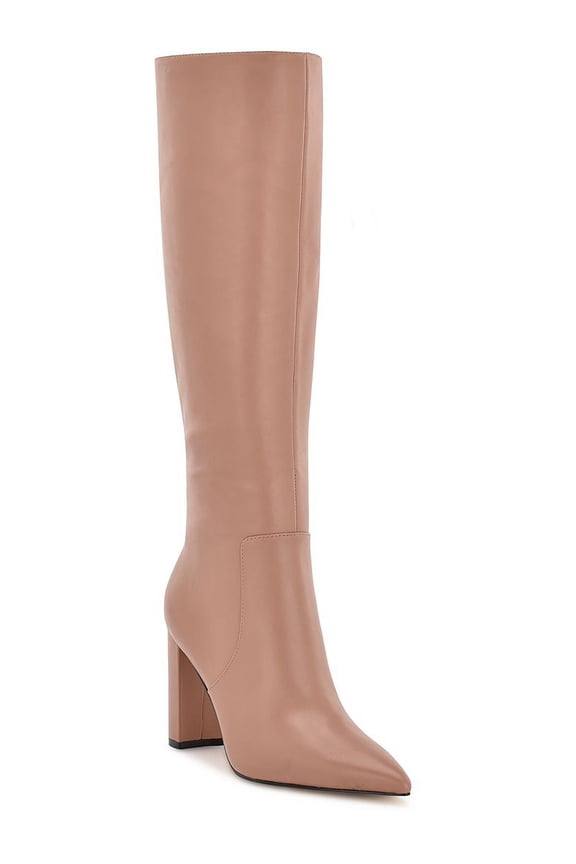 Womens Danee Leather Pointed Toe Knee-High Boots