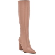 Nine West Womens Danee Leather Pointed Toe Knee-High Boots