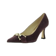 Nine West Womens Faux Leather Embellished Pumps