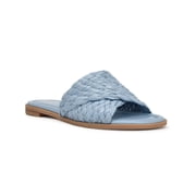 Nine West Womens Havah Slip On Open Toe Slide Sandals