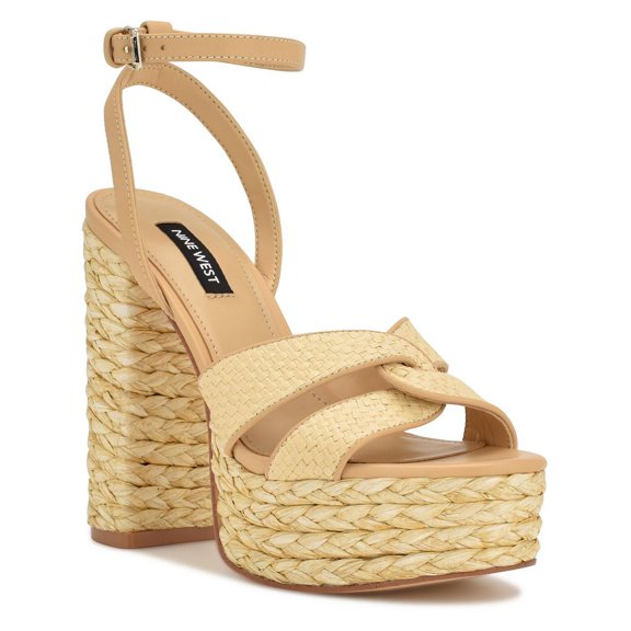 Nine West Womens Hayya 3 Ankle Strap Buckle Platform Sandals