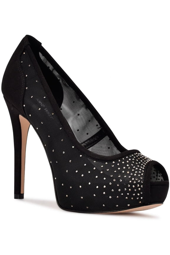 Womens Hizzie Stilettos Peep Toe Platform Heels