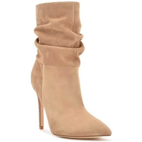 Nine West Womens JENN Suede Pointed Toe Mid-Calf Boots