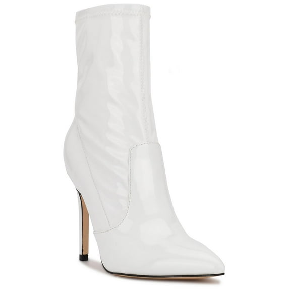 Nine West Womens Jody 3 Patent Pointed Toe Booties