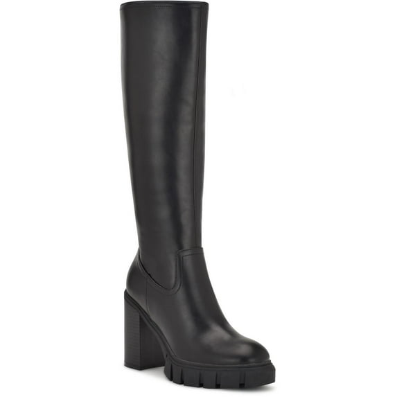Nine West Womens Kani 3 Faux Leather Tall Over-The-Knee Boots