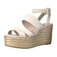 thumbnail image 1 of Nine West Womens Kushala Leather Open Toe Casual Platform Sandals, 1 of 6