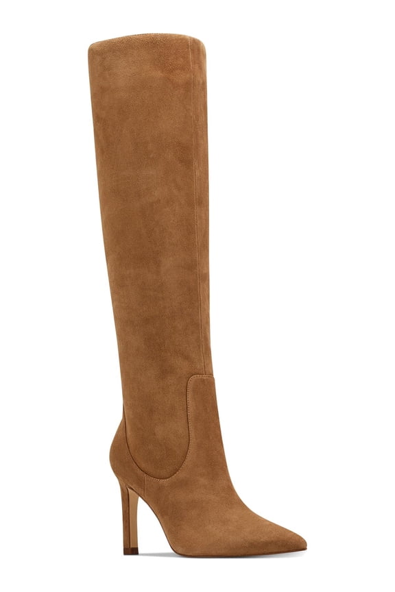 Womens Maxim Suede Pointed Toe Knee-High Boots Beige 5 Medium (B,M)