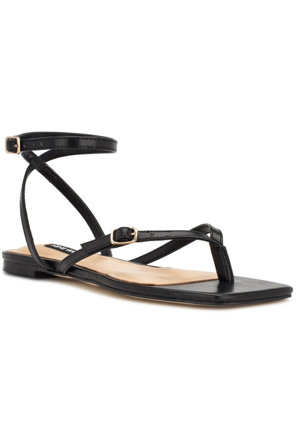 Womens NELSON3 Square toe Ankle strap Gladiator Sandals