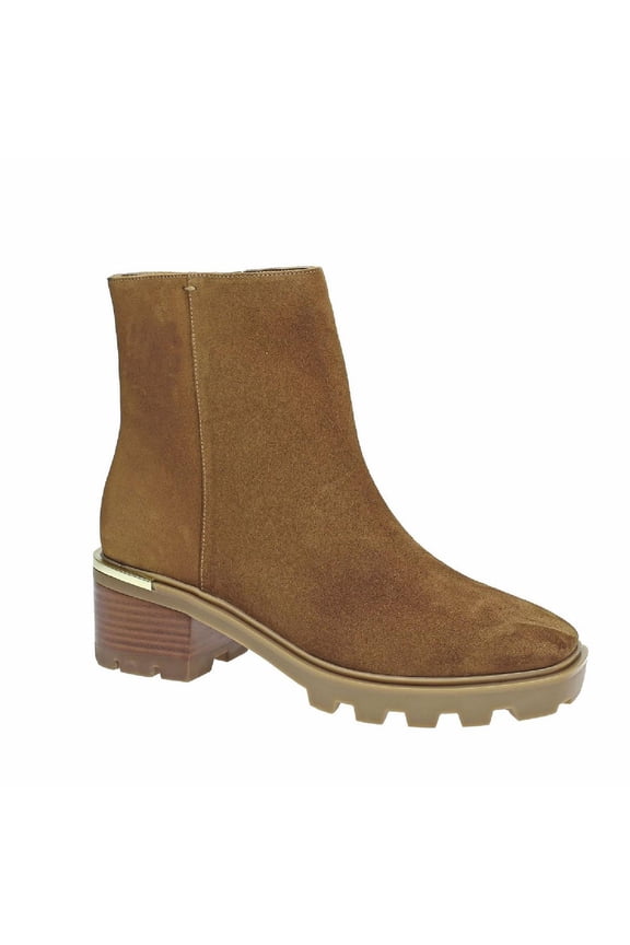 Womens Remmie Suede Square Toe Ankle Boots Tan 9 Medium (B,M)