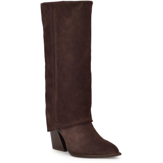 Nine West Womens Rimepy Suede Pull On Mid-Calf Boots
