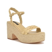 Nine West Womens Rivva Woven Ankle Heels