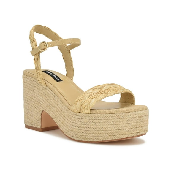 Nine West Womens Rivva Woven Ankle Heels