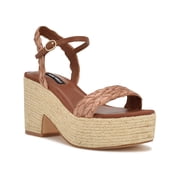 Nine West Womens Rivva Woven Ankle Heels