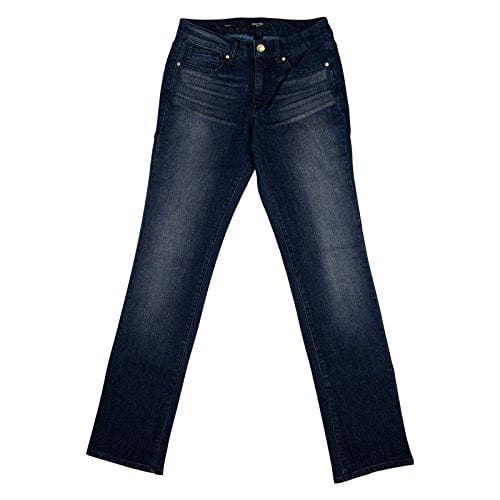 Nine West Womens Rosemary Straight Fit Bling Jeans 8 Adele Wash