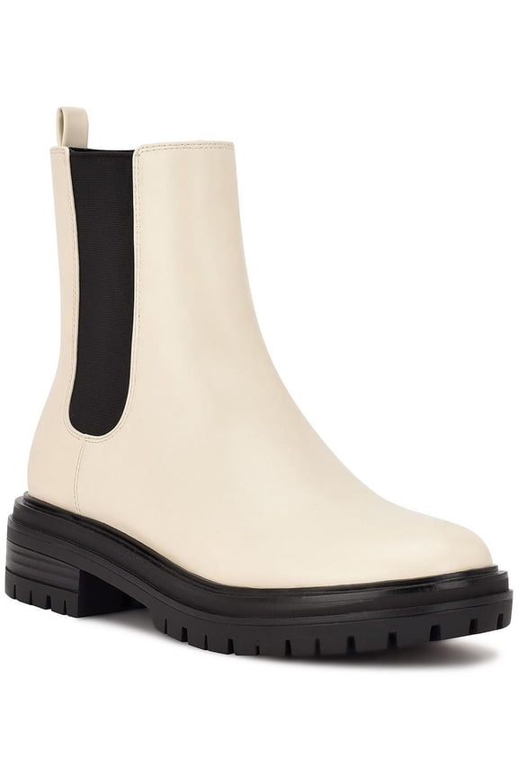 Nine West Womens Saleema 3  Faux Leather Pull On Chelsea Boots