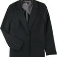 thumbnail image 1 of Nine West Womens Seersucker One-Button Blazer Jacket, Black, 8, 1 of 1