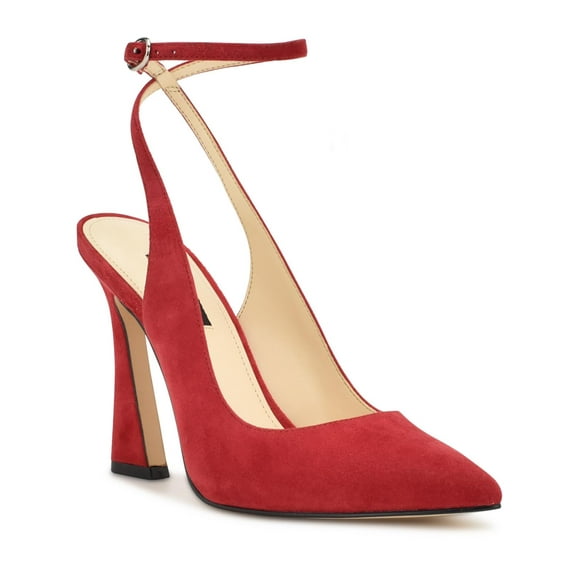 Nine West Womens Tabita Suede Pointed Toe Ankle Strap