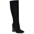 thumbnail image 1 of Nine West Womens Temas Leather Square Toe Knee-High Boots, 1 of 1