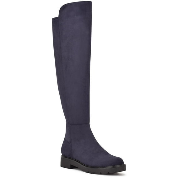 Nine West Womens Tread 2 Faux Suede Block Heel Over-The-Knee Boots