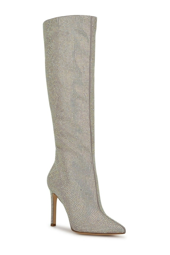 Womens Tysh Embellished Pointed Toe Knee-High Boots