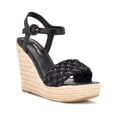 thumbnail image 1 of Nine West Womens WNHOSANA3 Ankle Strap Warm Wedge Sandals, 1 of 1
