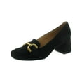 thumbnail image 1 of Nine West Veepe Women's Slip-On Block Heel Dress Pumps Color: Dark Purple Suede Size: 8.5, 1 of 4
