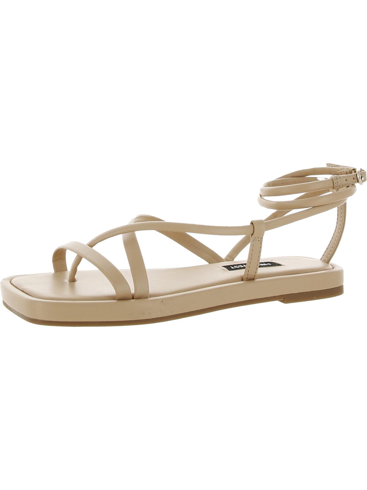 Nine West Womens Waren3 Flat Strappy Thong Sandals Walmart