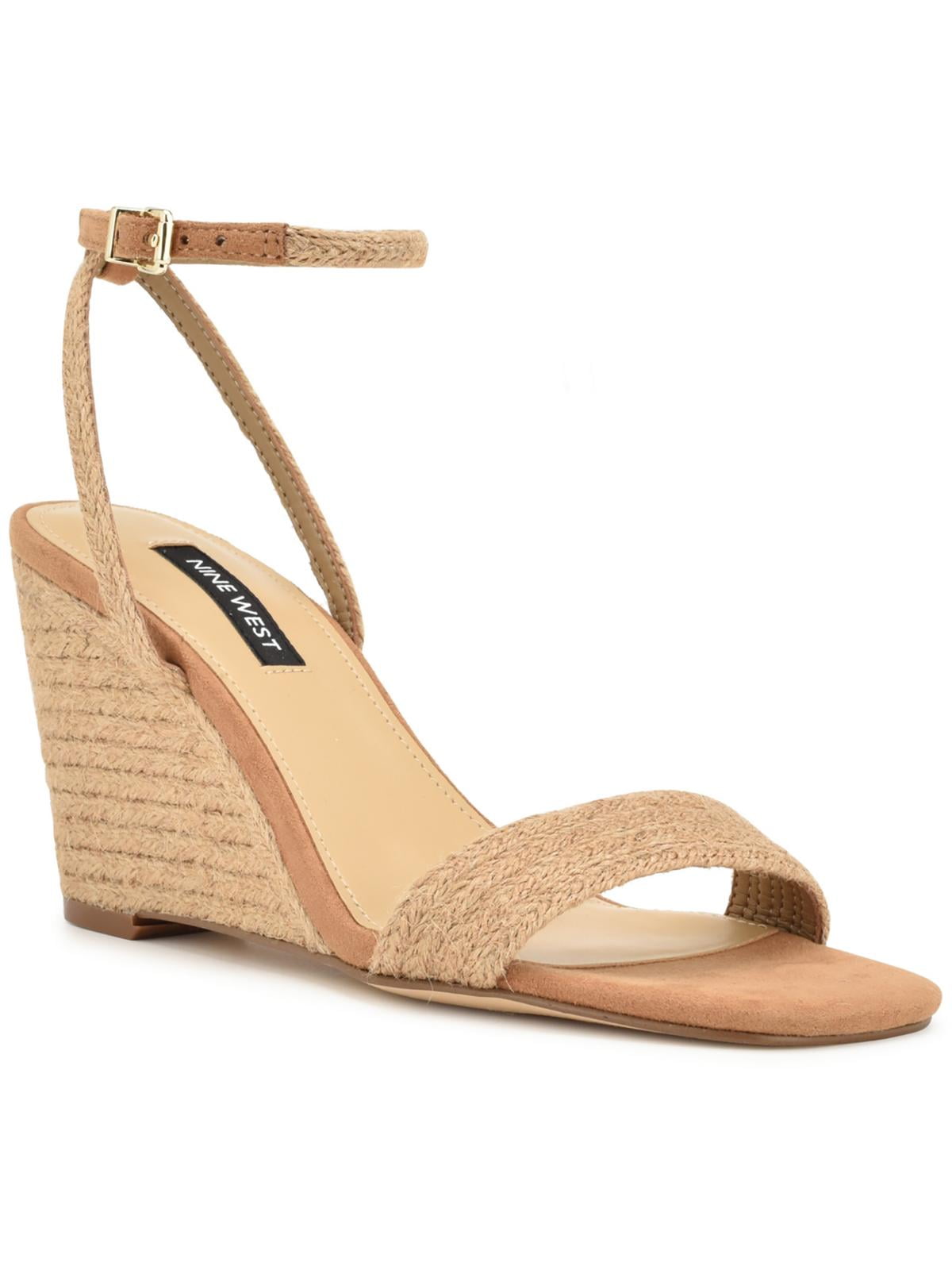 Nine West Womens Wedge Ankle Strap Wedge Sandals