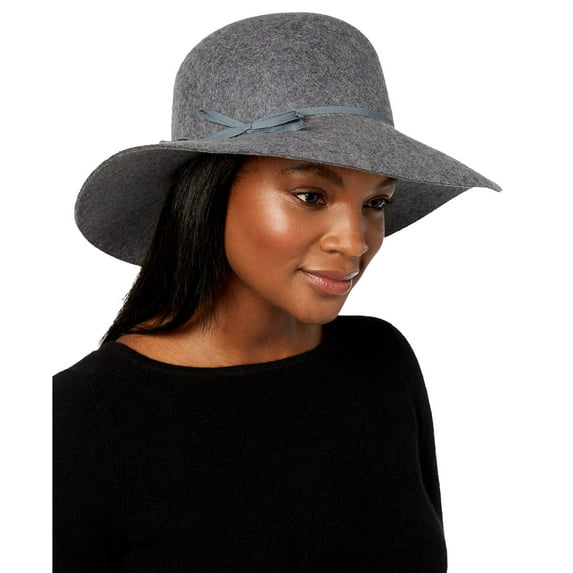 Nine West Wool Felt Floppy Hat (Gray)