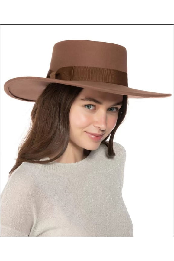 Wool Felt Telescope Floppy Hat