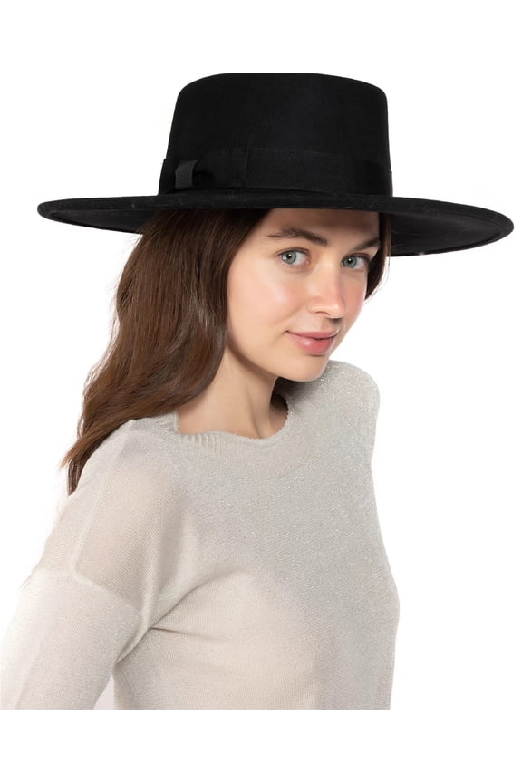 Wool Felt Telescope Floppy Hat