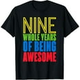 thumbnail image 1 of Nine Whole Years of Being Awesome 9th Birthday T Shirt Boys, 1 of 4