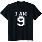 Nine Year Old Present I Am 9 Football Jersey T T-Shirt
