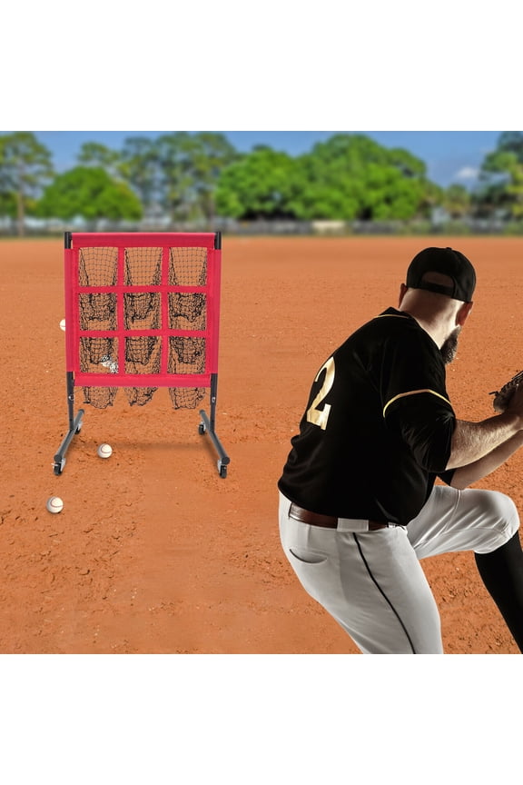 Nine-grid Design Baseball Training Net Professional And Practical Training Net Three Adjustable Height