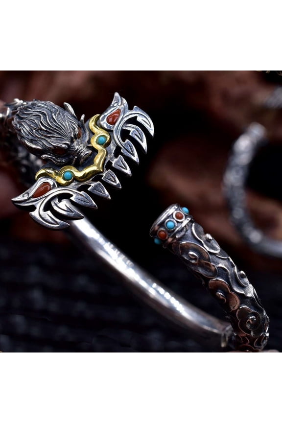 Nine-tooth Rake Bracelet Men's Domineering Handmade