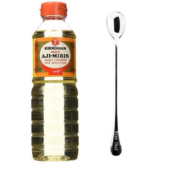 NineChef Brand Spoon PLus Kikkoman Manjo Aji Mirin 17 fl oz (Pack 1)