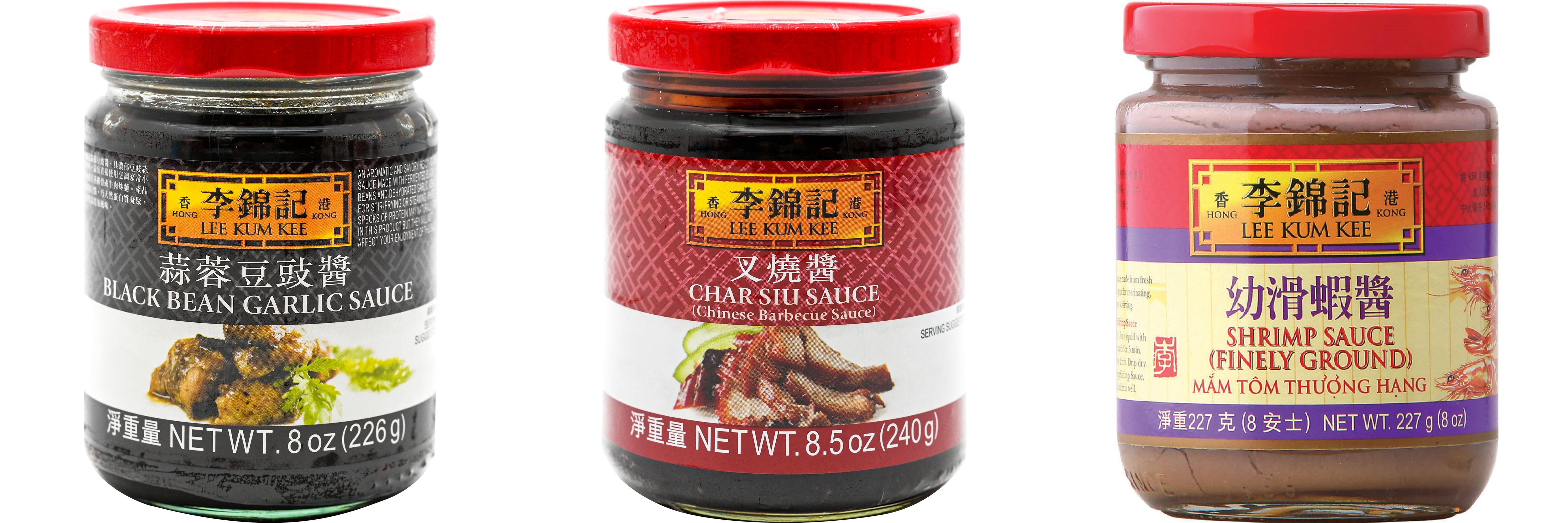 NineChef Brand Spoon Plus 3 Pack Lee Kum Kee Cooking Sauce, 3 Flavors(Black Bean Garlic Sauce,Char Siu Sauce,Finely Shrimp)