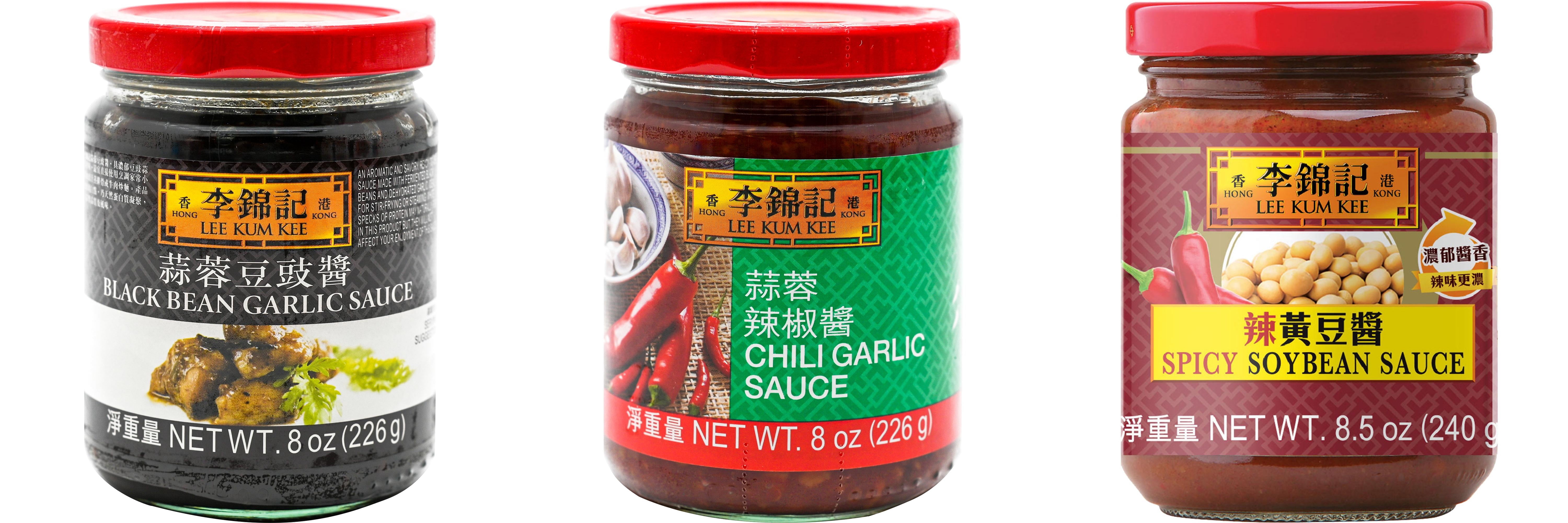 NineChef Brand Spoon Plus 3 Pack Lee Kum Kee Cooking Sauce, 3 Flavors(Black Bean Garlic Sauce,Chili Garlic Sauce,Spicy Soybean Sauce)